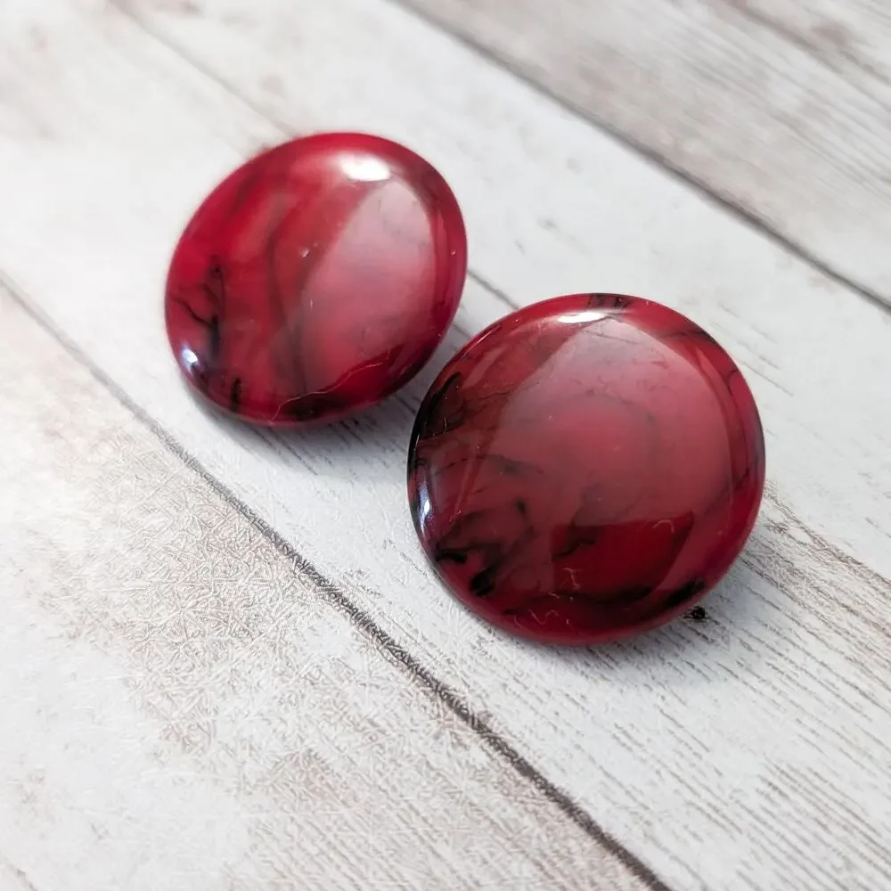 Vintage Clip On Earrings - 1 & 1/8